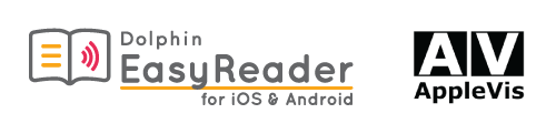 EasyReader App logo and Apple Vis logo