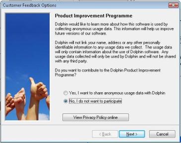 Screenshot of the Product Improvement Programme