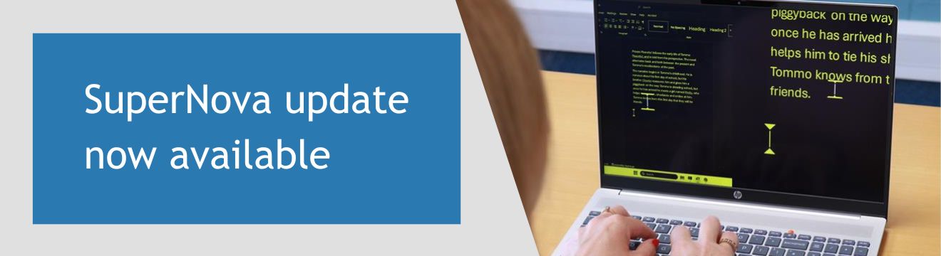 SuperNova Update Now Available. Image of laptop screen displaying SuperNova with colour inversion