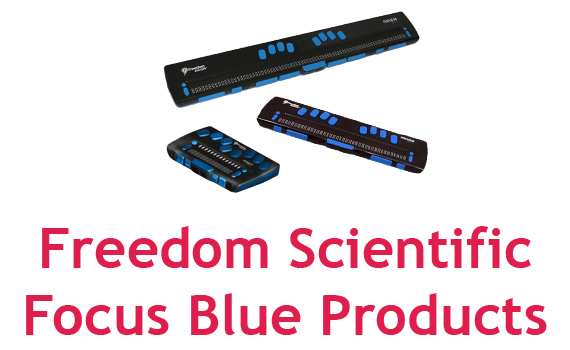 Freedom Scientific Focus Blue range of Braille Displays.